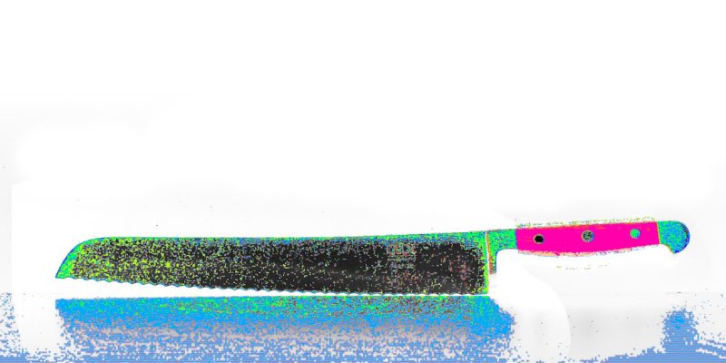 Manufakturen-Blog-PopArt-Projekt: Brotmesser II, pink (Foto: Wigmar Bressel) - basierend auf einem Foto der Solinger Messerschmiede Güde