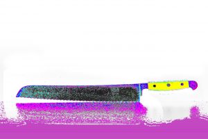 Manufakturen-Blog-PopArt-Projekt: Brotmesser II, gelb (Foto: Wigmar Bressel) - basierend auf einem Foto der Solinger Messerschmiede Güde