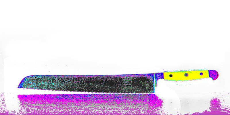 Manufakturen-Blog-PopArt-Projekt: Brotmesser II, gelb (Foto: Wigmar Bressel) - basierend auf einem Foto der Solinger Messerschmiede Güde