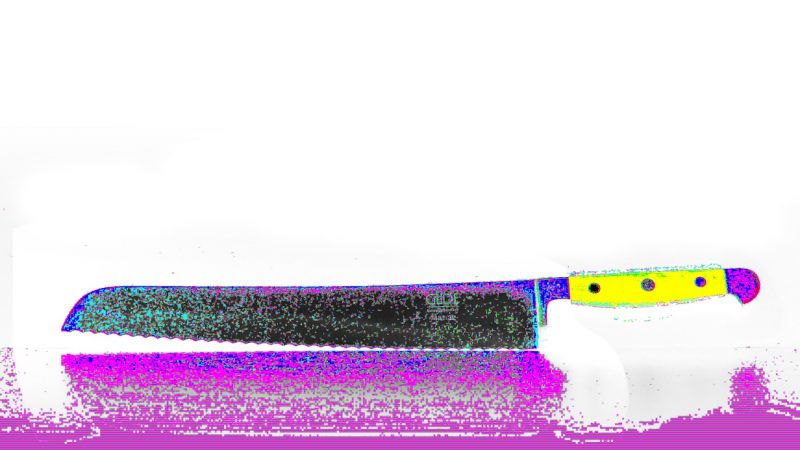 Manufakturen-Blog-PopArt-Projekt: Brotmesser II, gelb (Foto: Wigmar Bressel) - basierend auf einem Foto der Solinger Messerschmiede Güde