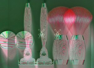 Manufakturen-Blog-PopArt-Projekt: Mühles Edition No 3, doppel grün (Foto: Wigmar Bressel) - basierend auf einem Foto einer limitierten Edition zum Rasieren aus der Manufaktur des Rasierpinsel-Herstellers aus Stützengrün im Erzgebirge