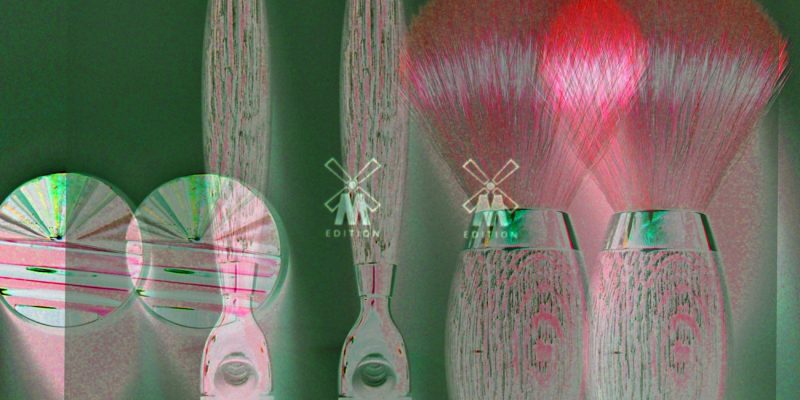 Manufakturen-Blog-PopArt-Projekt: Mühles Edition No 3, doppel grün (Foto: Wigmar Bressel) - basierend auf einem Foto einer limitierten Edition zum Rasieren aus der Manufaktur des Rasierpinsel-Herstellers aus Stützengrün im Erzgebirge