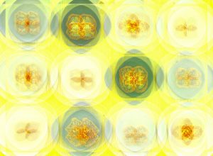 Manufakturen-Blog-PopArt-Projekt: Teller VII (Fahnen), quer zitronengelb (Foto: Wigmar Bressel) - basierend auf einem Foto von Kathrin Ritzi-Schaufelberger von Tellern des eidgenössischen Ritziporzellan aus Kradolf