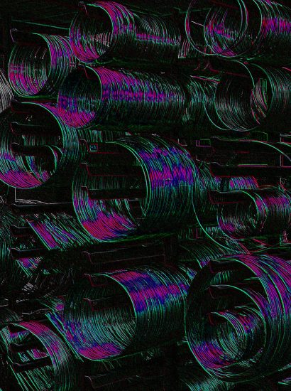 Manufakturen-Blog-PopArt-Projekt: Kupferdraht I, violett (Foto: Wigmar Bressel) - basierend auf einem Foto im Zuschnitt bei Urban Lampenschirme in Arnsberg