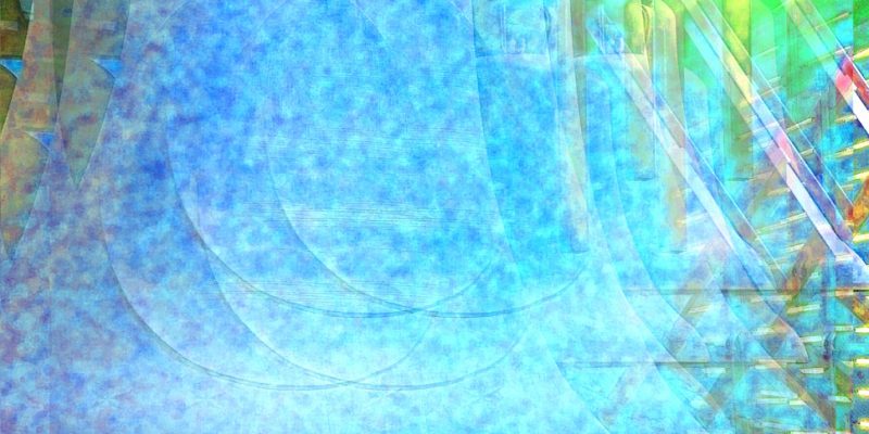 Manufakturen-Blog-PopArt-Projekt: Glocken I, hellblau (Foto: Wigmar Bressel) - basierend auf einem Foto der Hauptglocke des Europa-Carillons aus der Karlsruher Glocken- und Kunstgießerrei (heute: Glockengießerei Bachert) im Roten Turm in Halle an der Saale während der Aufnahme für das Audio-Logo des Manufakturen-Blogs