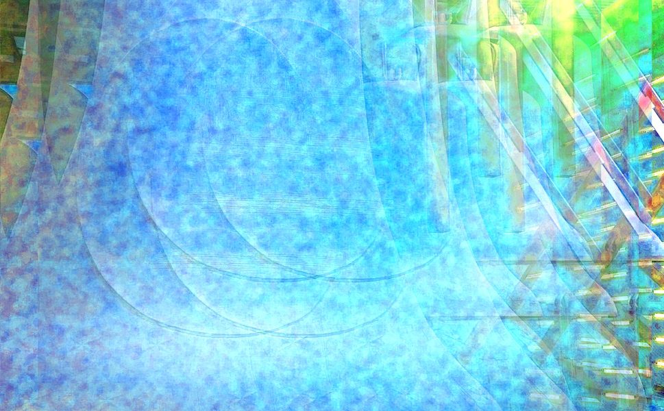 Manufakturen-Blog-PopArt-Projekt: Glocken I, hellblau (Foto: Wigmar Bressel) - basierend auf einem Foto der Hauptglocke des Europa-Carillons aus der Karlsruher Glocken- und Kunstgießerrei (heute: Glockengießerei Bachert) im Roten Turm in Halle an der Saale während der Aufnahme für das Audio-Logo des Manufakturen-Blogs