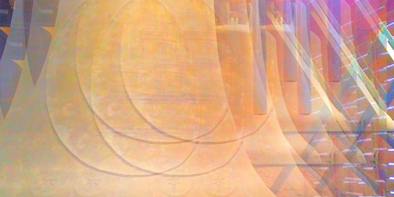 Manufakturen-Blog-PopArt-Projekt: Glocken I, golden (Foto: Wigmar Bressel) - basierend auf einem Foto der Hauptglocke des Europa-Carillons aus der Karlsruher Glocken- und Kunstgießerrei (heute: Glockengießerei Bachert) im Roten Turm in Halle an der Saale während der Aufnahme für das Audio-Logo des Manufakturen-Blogs