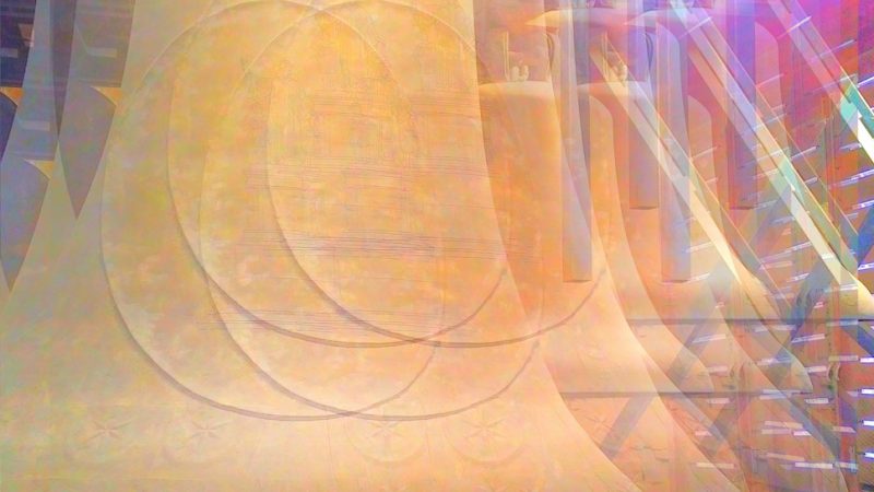 Manufakturen-Blog-PopArt-Projekt: Glocken I, golden (Foto: Wigmar Bressel) - basierend auf einem Foto der Hauptglocke des Europa-Carillons aus der Karlsruher Glocken- und Kunstgießerrei (heute: Glockengießerei Bachert) im Roten Turm in Halle an der Saale während der Aufnahme für das Audio-Logo des Manufakturen-Blogs