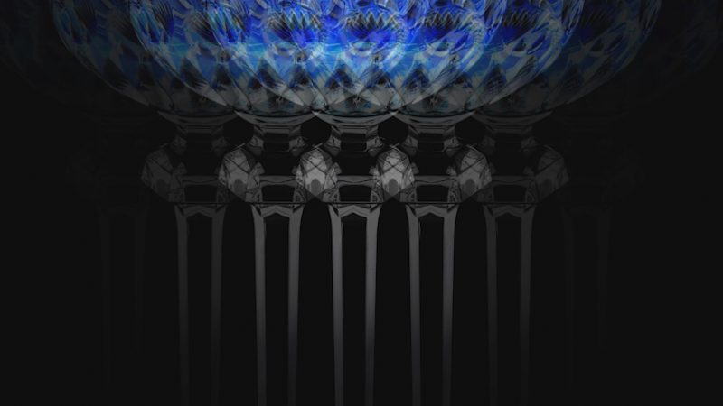 Manufakturen-Blog-PopArt-Projekt: Weinglas II, blau (Foto: Wigmar Bressel) - basierend auf einem Foto der Glasmanufaktur Dorotheenhütte in Wolfach/Schwarzwald von einem sog. 'Römer' - einem Weinglas nach historischem italienischen Vorbild - der Serie 'Toska'