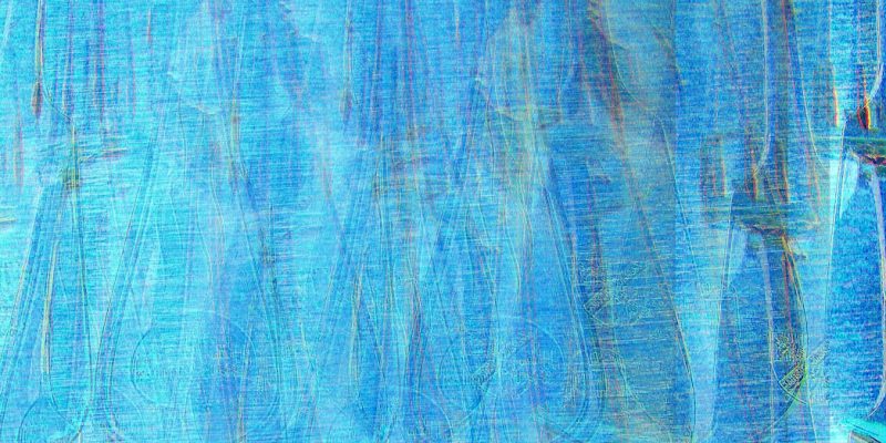 Manufakturen-Blog-PopArt-Projekt: Gabeln, hellblau (Foto: Wigmar Bressel) - basierend auf einem Foto in der Produktion der Silberwarenmanufaktur Koch & Bergfeld in Bremen