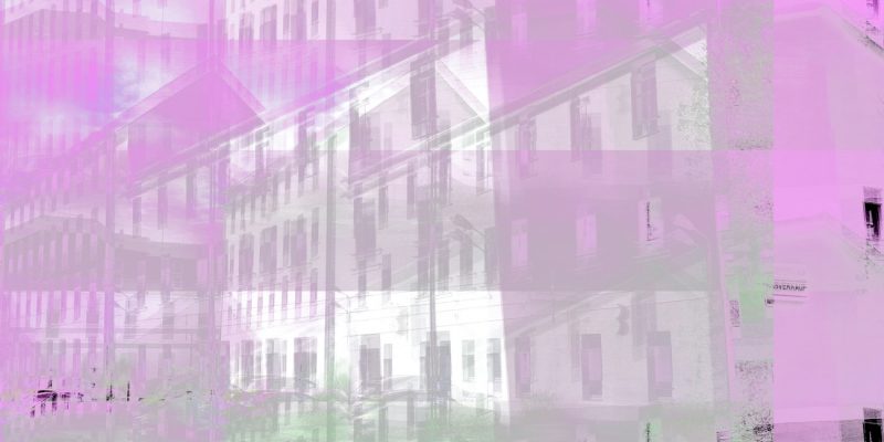 Manufakturen-Blog-PopArt-Projekt: Porzellanmanufaktur Dibbern IIa, rosa (Foto: Wigmar Bressel) - basierend auf einem Foto vom Werk in Hohenberg an der Eger