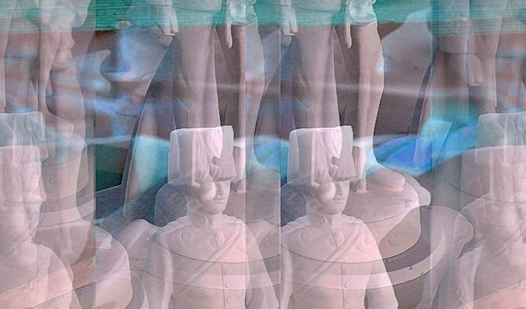 Manufakturen-Blog-PopArt-Projekt: Husaren, rosa (Foto: Wigmar Bressel) - basierend auf einem Foto in der Produktion der thüringischen Porzellanmanufaktur Reichenbach