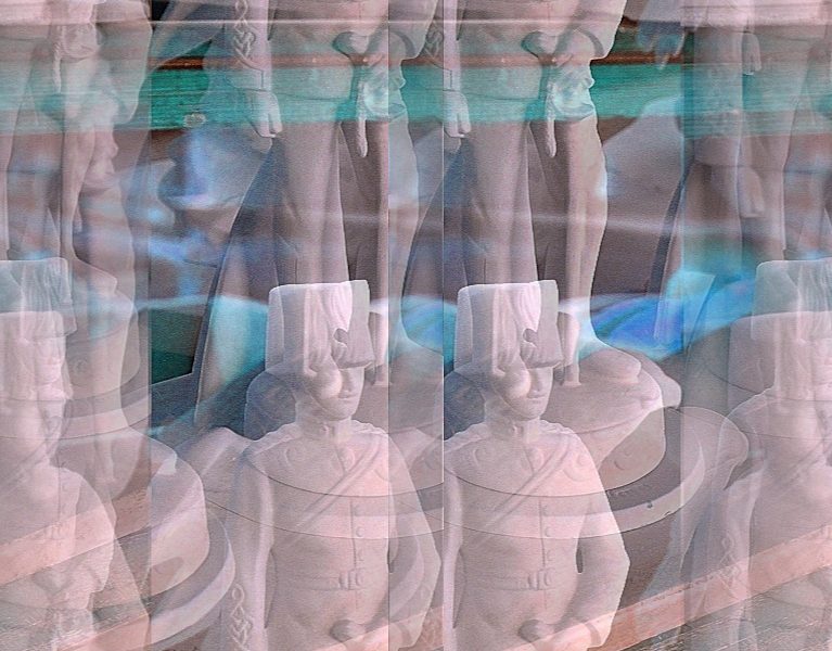 Manufakturen-Blog-PopArt-Projekt: Husaren, rosa (Foto: Wigmar Bressel) - basierend auf einem Foto in der Produktion der thüringischen Porzellanmanufaktur Reichenbach