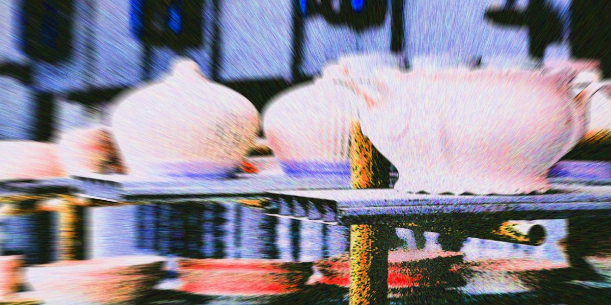 Manufakturen-Blog-PopArt-Projekt: Am Brennofen, pastell (Foto: Wigmar Bressel) - basiernd auf einem Foto in der Produktion der thüringischen Porzellanmanufaktur Reichenbach