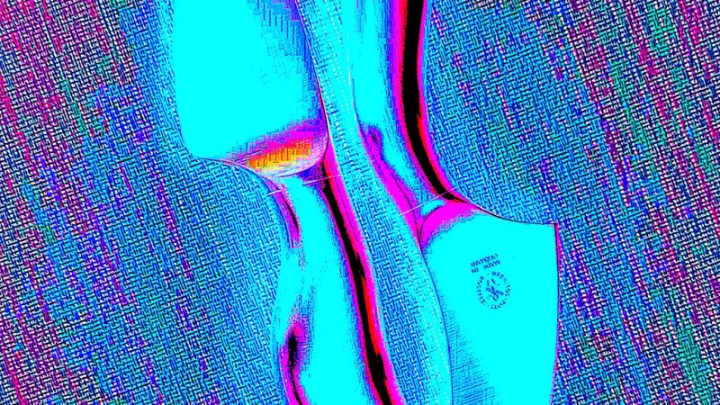 Manufakturen-Blog-PopArt-Projekt: Messer, türkis (Foto: Wigmar Bressel) - basierend auf einem Foto von Käsemessern unter der historischen Marke 'Pott' produziert von Mono in Mettmann