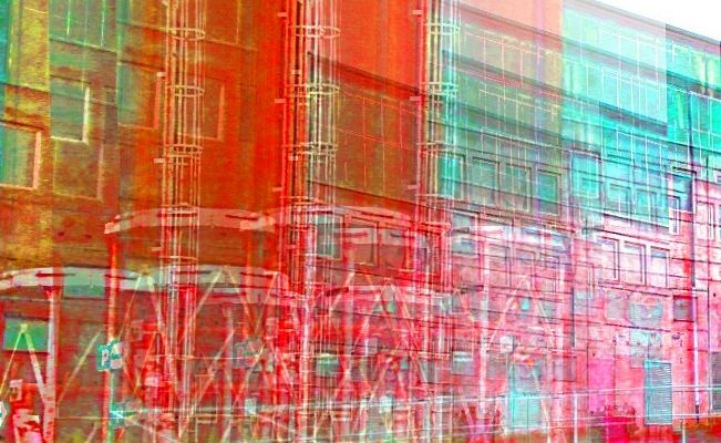 Manufakturen-Blog-PopArt-Projekt: Weimar-Porzellan (Silos), rot (Foto: Wigmar Bressel) - in Blankenhain im Jahr 2020 fotografiert