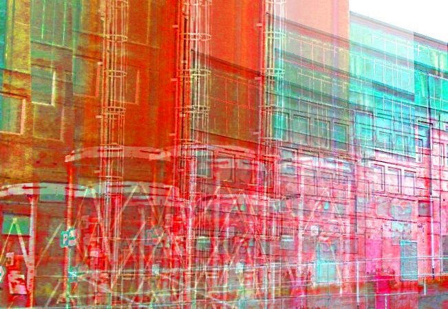 Manufakturen-Blog-PopArt-Projekt: Weimar-Porzellan (Silos), rot (Foto: Wigmar Bressel) - in Blankenhain im Jahr 2020 fotografiert