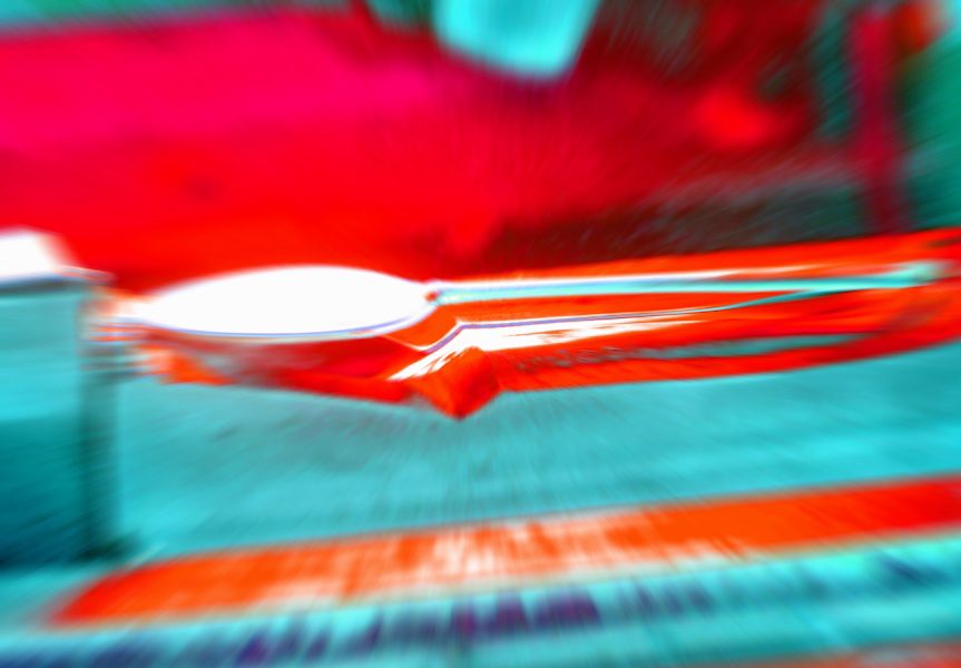 Manufakturen-Blog-PopArt-Projekt: Die Presse, jade (Foto: Wigmar Bressel) - basierend auf einem Foto von Martin Specht beim Prägen in der Silberwarenmanufaktur Wilkens in Bremen-Hemelingen