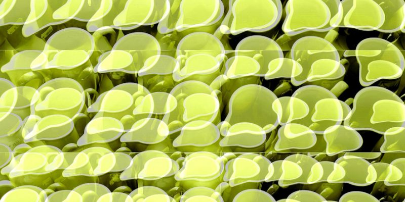 Manufakturen-Blog-PopArt-Projekt: Kännchen III, zitronengelb (Foto: Wigmar Bressel) - basierend auf einem Foto im Werksverkauf der Porzellanmanufaktur Dibbern in der Produktion in Hohenberg an der Eger