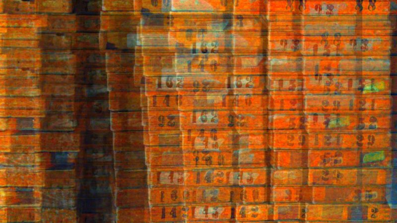 Manufakturen-Blog-PopArt-Projekt: Arbeitsbretter II, orange (Foto: Wigmar Bressel) - basierend auf einem Foto in der Produktion der Medaillen- und Manschettenknopf-Manufaktur Deumer in Lüdenscheid