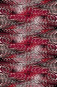 Manufakturen-Blog-PopArt-Projekt: Lorbeerkranz III, johannisbeerrot (Foto: Wigmar Bressel) - basierend auf einem Foto in der Prägerei in der Produktion der Medaillen- und Manschettenknopf-Manufaktur Deumer in Lüdenscheid