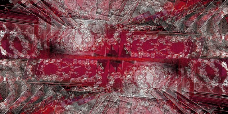 Manufakturen-Blog-PopArt-Projekt: Lorbeerkranz III, johannisbeerrot (Foto: Wigmar Bressel) - basierend auf einem Foto in der Prägerei in der Produktion der Medaillen- und Manschettenknopf-Manufaktur Deumer in Lüdenscheid