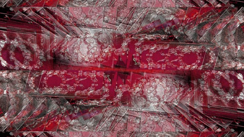 Manufakturen-Blog-PopArt-Projekt: Lorbeerkranz III, johannisbeerrot (Foto: Wigmar Bressel) - basierend auf einem Foto in der Prägerei in der Produktion der Medaillen- und Manschettenknopf-Manufaktur Deumer in Lüdenscheid