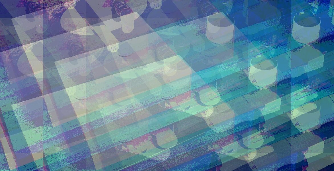 Manufakturen-Blog-PopArt-Projekt: Badezimmer III, blau (Foto: Wigmar Bressel) - basierend auf einem Foto aus der Möbelmanufaktur Diedrichs Creativ-Bad in Hallenberg