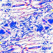 Manufakturen-Blog-PopArt-Projekt: Stanzreste III, blau / weiß (Foto: Wigmar Bressel) - basierend auf einem Foto eines dreifarbigen Hand-Siebdrucks basierend auf einem Foto von sog. 'Schroten' in der Besteckmanufaktur von Koch & Bergfeld in der Neustadt von Bremen