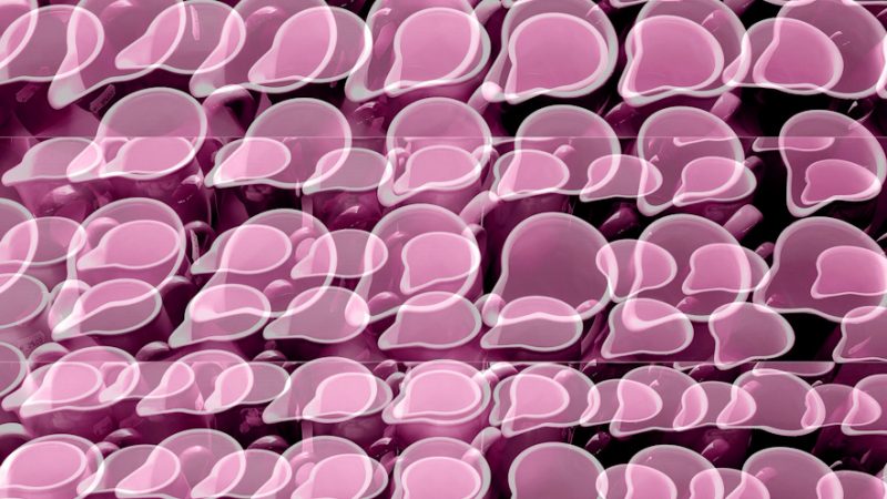 Manufakturen-Blog-PopArt-Projekt: Kännchen III, rosa (Foto: Wigmar Bressel) - basierend auf einem Foto im Werksverkauf der Porzellanmanufaktur Dibbern in der Produktion in Hohenberg an der Eger