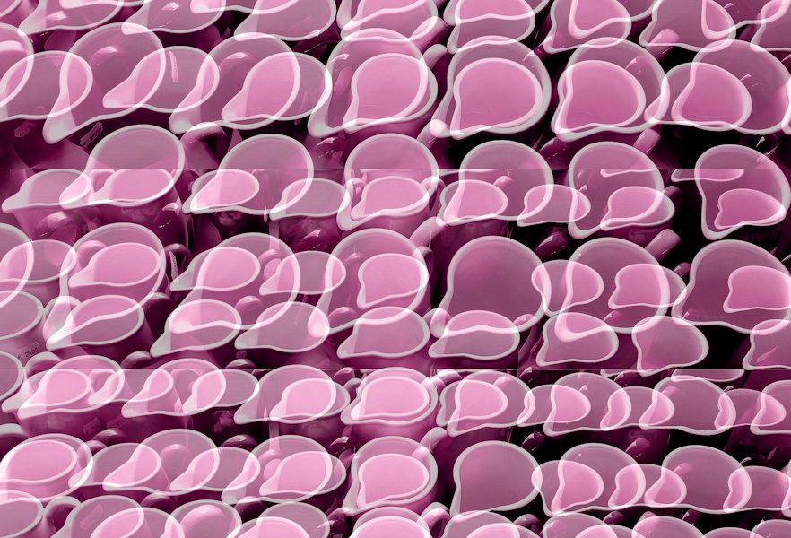 Manufakturen-Blog-PopArt-Projekt: Kännchen III, rosa (Foto: Wigmar Bressel) - basierend auf einem Foto im Werksverkauf der Porzellanmanufaktur Dibbern in der Produktion in Hohenberg an der Eger