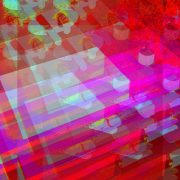 Manufakturen-Blog-PopArt-Projekt: Badezimmer IV, zinnoberrot (Foto: Wigmar Bressel) - basierend auf einem Foto aus der Ausstellung in der Möbelmanufaktur Diedrich's Creativ-Bad in Hallenberg