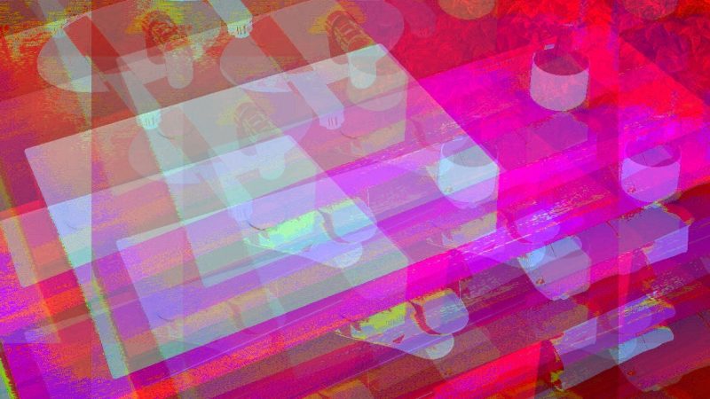 Manufakturen-Blog-PopArt-Projekt: Badezimmer IV, zinnoberrot (Foto: Wigmar Bressel) - basierend auf einem Foto aus der Ausstellung in der Möbelmanufaktur Diedrich's Creativ-Bad in Hallenberg