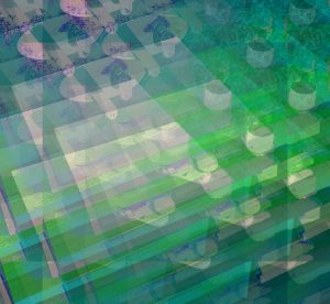 Manufakturen-Blog-PopArt-Projekt: Badezimmer III, türkis (Foto: Wigmar Bressel) - basierend auf einem Foto aus der Ausstellung in der Möbelmanufaktur Diedrich's Creativ-Bad in Hallenberg