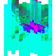 Manufakturen-Blog-PopArt-Projekt: Bügeleisen II (fragmentiert), jade (Grafik: Wigmar) - basierend auf einem Foto von Martin Specht in der Produktion der Lauterbacher Hemdenmanufaktur von Campe & Ohff in Hessen