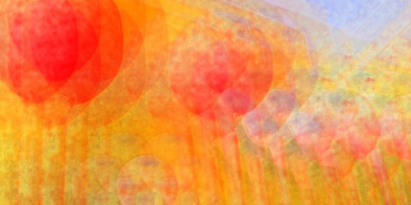 Manufakturen-Blog-PopArt-Projekt: Stahlformen II, orange (Foto: Wigmar Bressel) - basierend auf einem Foto in der Brennofenhalle der Glasmanufaktur Harzkristall in Derenburg in Sachsen-Anhalt