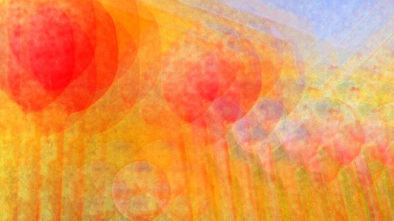 Manufakturen-Blog-PopArt-Projekt: Stahlformen II, orange (Foto: Wigmar Bressel) - basierend auf einem Foto in der Brennofenhalle der Glasmanufaktur Harzkristall in Derenburg in Sachsen-Anhalt