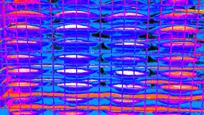 Manufakturen-Blog-Pop-Art-Projekt: Formen IV, blau (Foto: Wigmar Bressel) - basierend auf einem Foto von Formen zum Tellerdrehen bei Weimar-Porzellan (1790 - 2018) im thüringischen Blankenhain