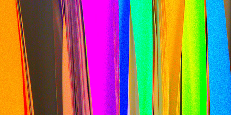Manufakturen-Blog-Pop-Art-Projekt: Stoffstreifen, bunt I (Foto: Wigmar Bressel) - basierend auf einem Foto in der Näherei des Matratzenherstellers Wulff Med Tec in Fedderingen in Dithmarschen