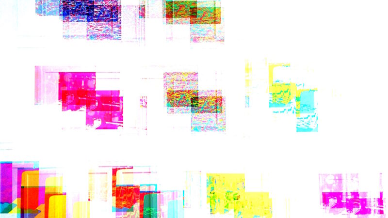 Manufakturen-Blog-PopArt-Projekt: Ausstellung I, weiß (Foto: Wigmar Bressel) - basierend auf einem Foto von der Wand mit meinen Siebdrucken im Direktorenhaus Museum für Kunst, Handwerk und Design in Berlin während meiner Ausstellung im Jahr 2021