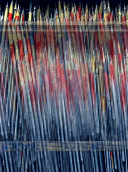 Manufakturen-Blog-PopArt-Projekt: Stichel, bunt II (Foto: Wigmar Bressel) - basierend auf einem Foto in der Produktion von Günter Reichels Werkstatt moderner Figurenbildnerei in Pobershau im Erzgebirge