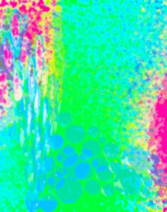 Manufakturen-Blog-PopArt-Projekt: Teller, hellblau (Foto: Wigmar Bressel) - basierend auf einem Foto einer Installation aus Tellern aus der Königlichen Porzellanmanufaktur (KPM) an einer Wand im Restaurant 'Dong - A' im KPM Hotel & Residences in der Englischen Straße 6 in Berlin