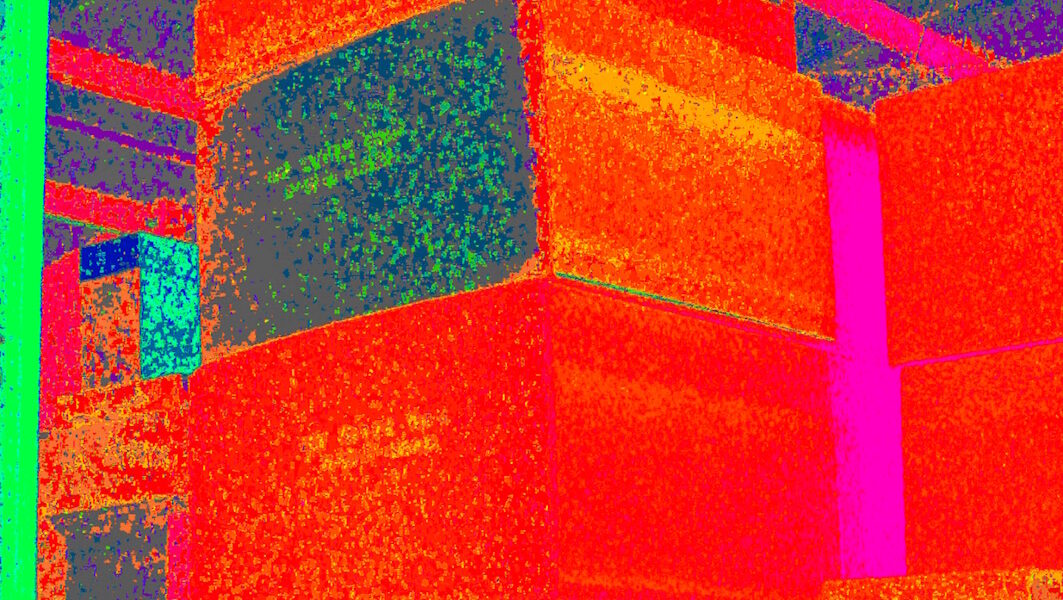 Manufakturen-Blog-PopArt-Projekt: Kuben, zinnoberrot (Foto: Wigmar Bressel) - basierend auf einem Foto im Lager der Matratzenmanufaktur Wulff Med Tec im Dithmarschener Fedderingen