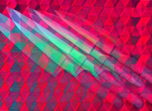 Manufakturen-Blog-PopArt-Projekt: Kochmesser, rot II (Foto: Wigmar Bressel) - basierend auf einem Foto von Messern der Serie 'Sarah Wiener' der Marke Pott (zugehörig zu Mono in Mettmann) auf einem Schneidebrett aus Hirnholz-Stücken von Chiemgauer Schneidebretter