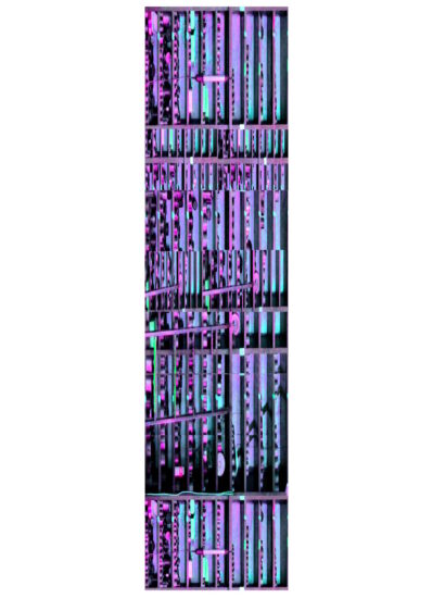 Manufakturen-Blog-PopArt-Projekt: Hochregallager VI, violett (Foto: Wigmar Bressel) - basierend auf einem Foto in der Produktion bei Deumer, der Manufaktur für Orden und Manschettenknöpfe in Lüdenscheid