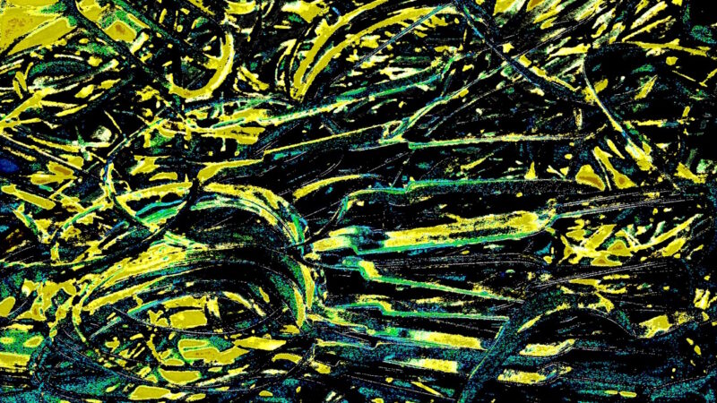 Manufakturen-Blog-PopArt-Projekt: Stanzreste, golden (Foto: Wigmar Bressel) - basierend auf einem Foto von sogenannten 'Schroten' in der Besteckmanufaktur von Koch & Bergfeld