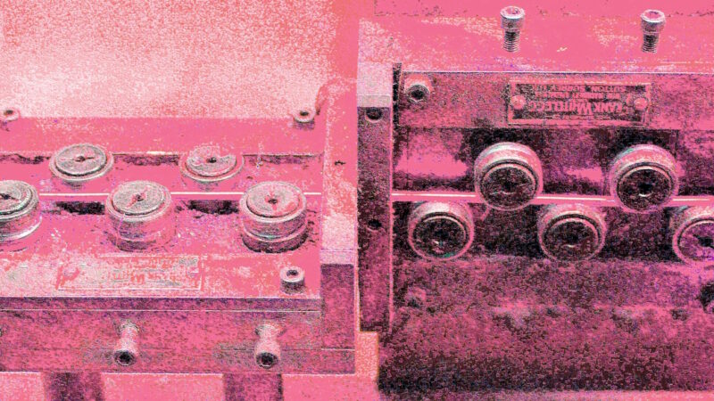Manufakturen-Blog-PopArt-Projekt: Kupferdrahtzuschnitt, rosa I (Foto: Wigmar Bressel) - basierend auf einem Foto in der Produktion der Lampenschirmmanufaktur Urban in Arnsberg
