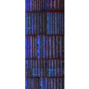 Manufakturen-Blog-PopArt-Projekt: Hochregallager VII, blau (Foto: Wigmar Bressel) - Collage, basierend auf einem Foto von Martin Specht in der Ofenhalle der Freiherr von Poschinger Glasmanufaktur in Frauenau im Bayerischen Wald