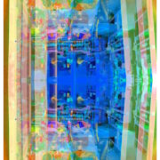 Manufakturen-Blog-PopArt-Projekt: Arbeitsplatz V, sandgrün / mittelblau (Foto: Wigmar Bressel) - basierend auf einem Foto in ein Produktionsgebäude der Lauchhammer Kunstguss KG hinein